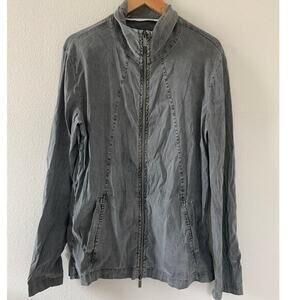PRIMORDIAL IS PRIMITIVE Zip Up Jacket In Dark Grey Made‎ in Italy
